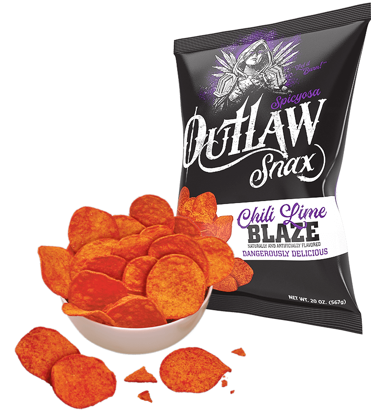 Outlaw Snax Chili Lime Blaze Tortilla Chips