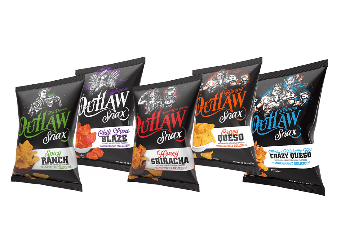 Outlaw Snax Honey Sriracha and Spicy Ranch Tortilla Chips