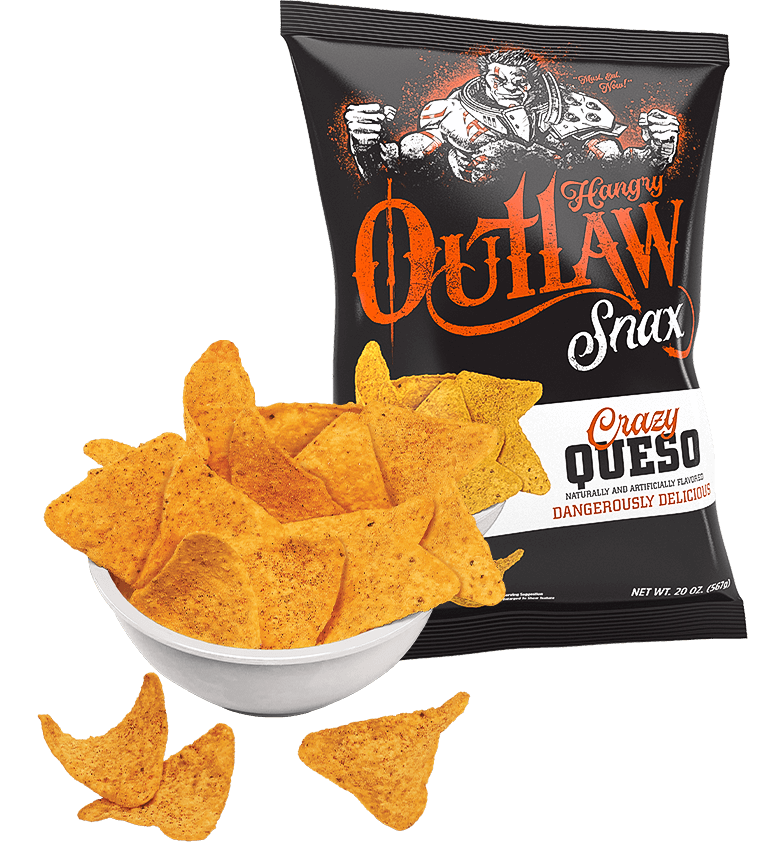 Outlaw Snax Crazy Queso Tortilla Chips