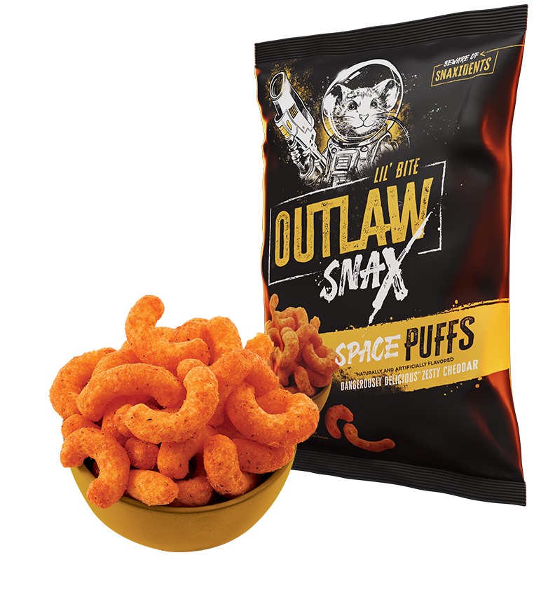 Outlaw Snax Crunchy Corn Cheese Space Puffs
